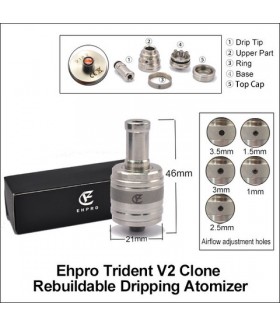 Дрипка Ehpro Trident V2 Rebuildable Dripping Atomizer (Сталь)