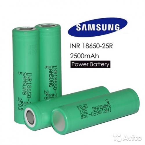 Аккумулятор Samsung INR18650-25R 18650 2500 мАч 30 Ампер